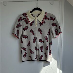 NWT The Reeds for J. Crew Lobster Print Polo Shirt